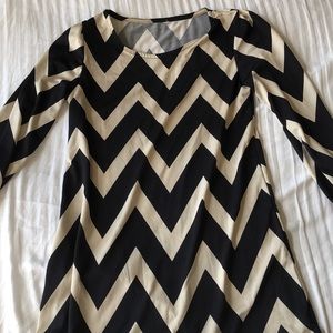 Long Sleeved Chevron Dress